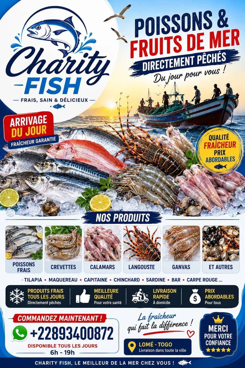 Fruits de Mer et poissons