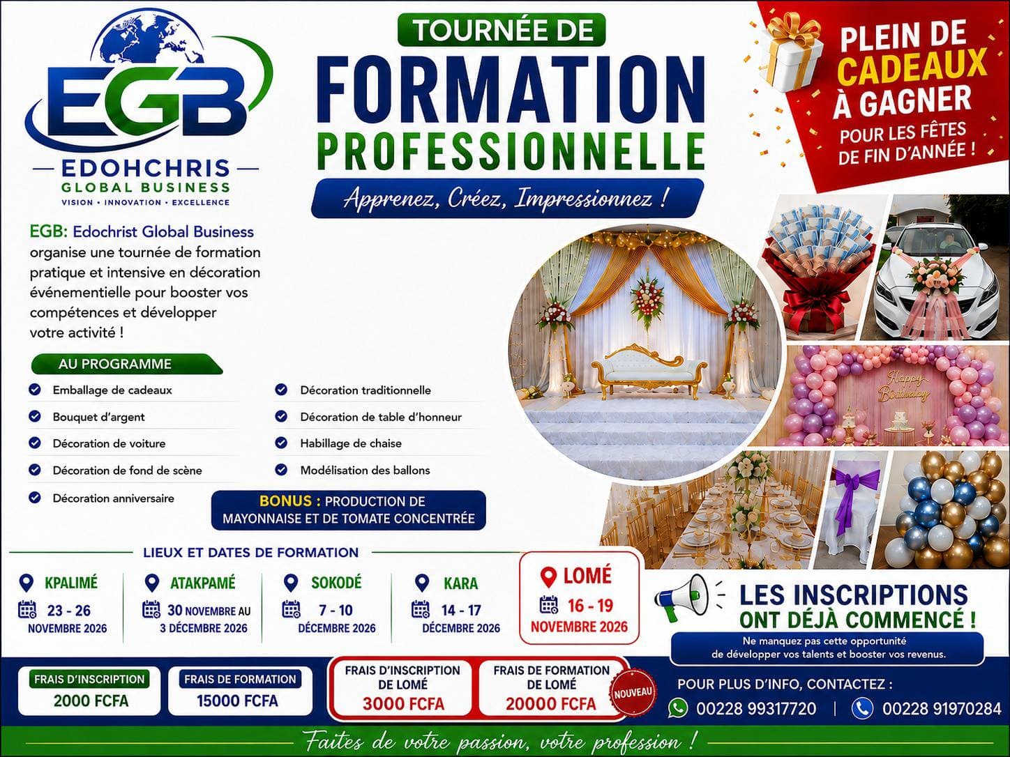 TOURNÉE DE FORMATION PROFESSIONNELLE